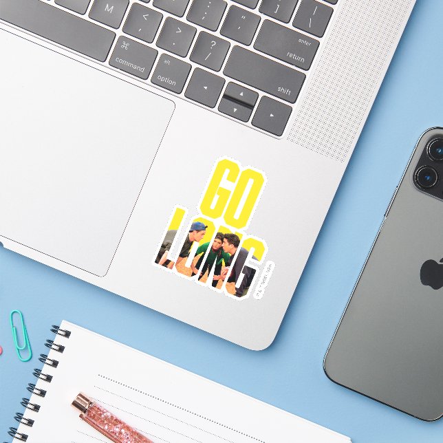 Adesivo FRIENDS™ | Citação Go Long (Notebook com iPhone)