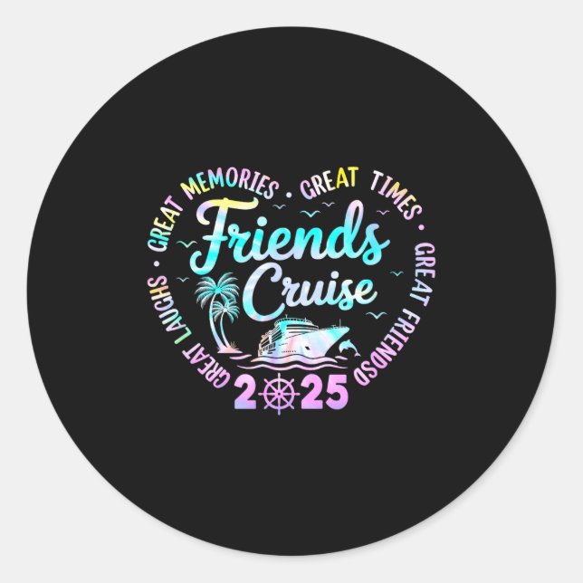 Adesivo Friends Cruise 2025 Matching Group Vacation Trip C (Frente)