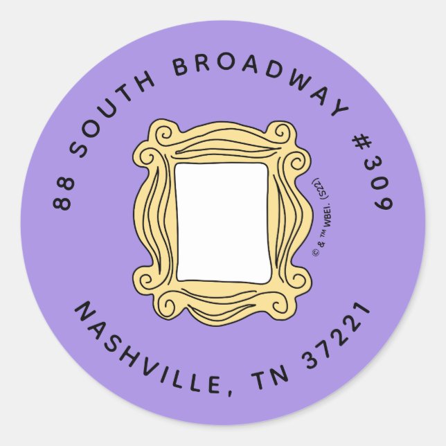 Adesivo FRIENDS™ | Quadro de aniversário com janela Addres (Frente)