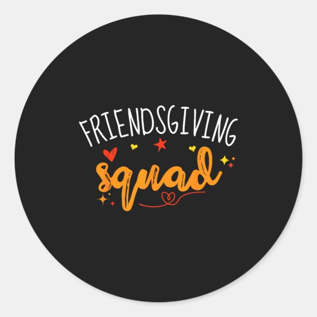 Adesivo Friendsgiving Squad Funny Thanksgiving Friendship  (Frente)