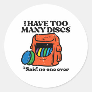 Adesivo Frisbee Golf Eu Tenho Muitos Discos Divertidos Fro