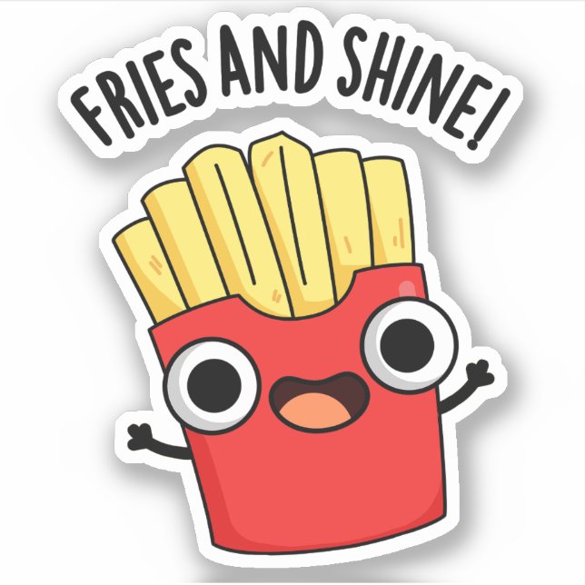 Adesivo Fritas E Brilho Piadas De Comida Engraçadas  (Frente)