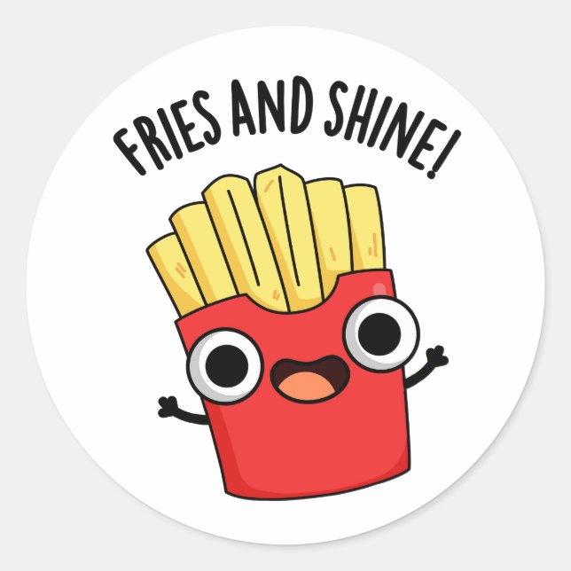 Adesivo Fritas E Brilho Piadas De Comida Engraçadas  (Frente)
