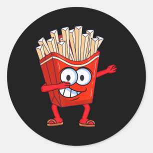 Adesivo Fritas Francesas Bonitas Dançando Funny Dabbing Fr