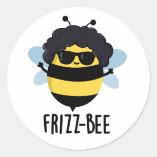 Adesivo Frizz Bee Cute Afro Bee Pun