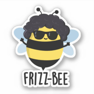 Adesivo Frizz Bee Cute Afro Bee Pun Sticker