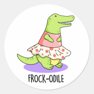 Adesivo Frock-odile Funny Crocodile Pun