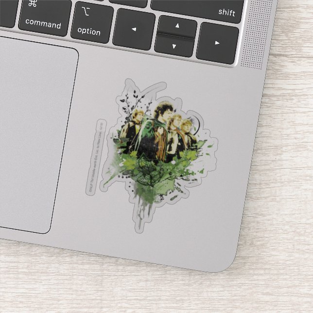 Adesivo FRODO™ com Colagem de Hobbits (Detalhe)