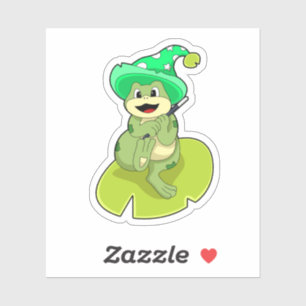 Adesivo Frog as Wizard with Magic wand
