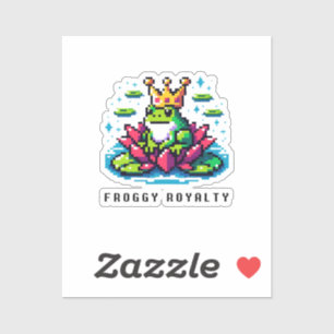 Adesivo Froggy Royalty Fofo, Sapo
