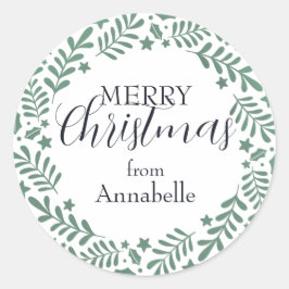 Adesivo Frohe Weihnachten Aufkleber mit schlichtem Kranz
