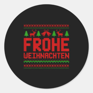 Adesivo Frohe Weihnachten Feliz Natal Em Alemão Engraçado