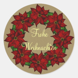 Adesivo Frohe Weihnachten - Weihnachtsstern Motiv