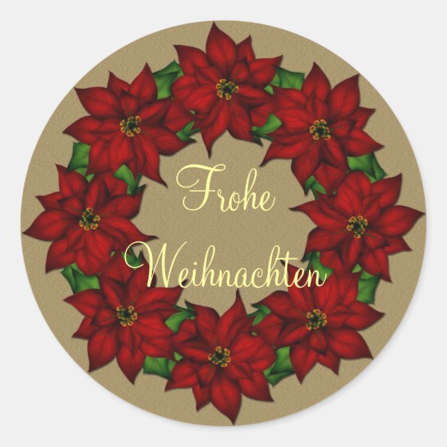 Adesivo Frohe Weihnachten - Weihnachtsstern Motive (Frente)