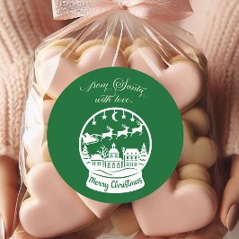 Adesivo From Santa With Love Snow Globe Santa