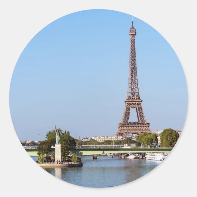Adesivo Front de Seine e Eiffel tower - Paris, França (Frente)