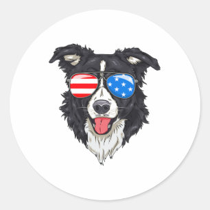 Adesivo Fronteira Collie Lover Cão Patriótico 4 De Julho D