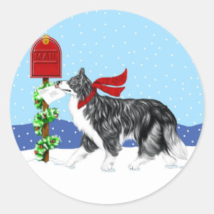 Adesivo Fronteira de Natal: Collie Mail