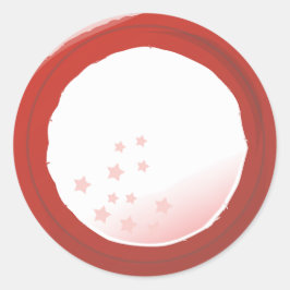 Adesivo Fronteira Vermelha Distante com Estrelas Escuras 4