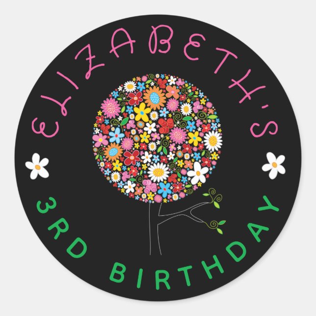 Adesivo Frota Colorida de Flores de Pop (Frente)