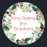 Adesivo Frota de Natal Merry Christmas Gift Tag Stickers<br><div class="desc">Personalize estes adesivos de fenda de Natal com sua própria saudação e adicione-os aos pacotes de presentes ou envelopes.</div>