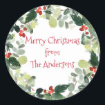 Adesivo Frota de Natal Merry Christmas Gift Tag Stickers<br><div class="desc">Personalize estes adesivos de fenda de Natal com sua própria saudação e adicione-os aos pacotes de presentes ou envelopes.</div>