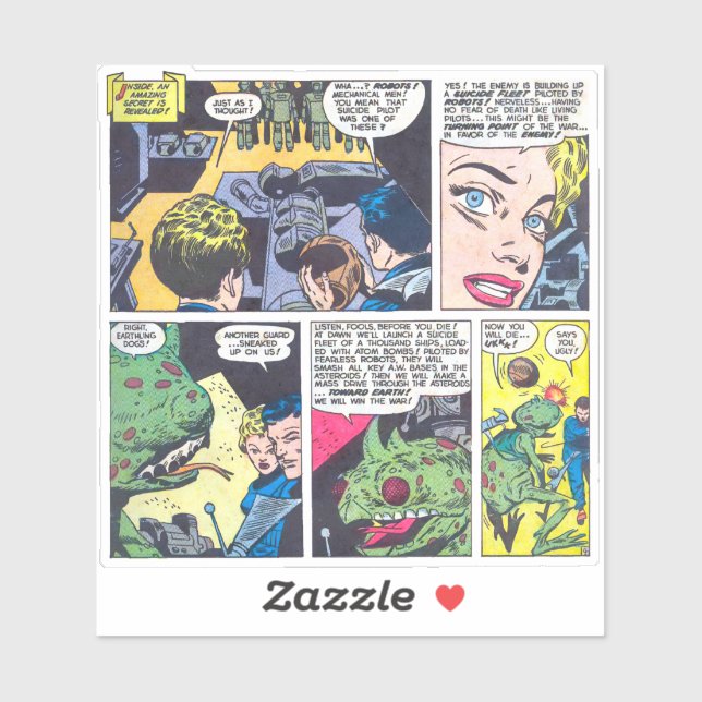 Adesivo Frota Suicida Pilotada Por Histórias em quadrinhos (Folha)