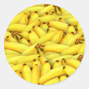 Adesivo Fruta Bananas Amarelas Tropicais
