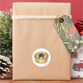 Adesivo FRUTA britânica Mince Pie Feliz Natal