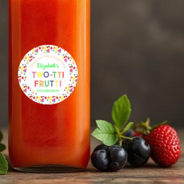 Adesivo Fruta com dois-tti segundo aniversário Frutti (Criador carregado)