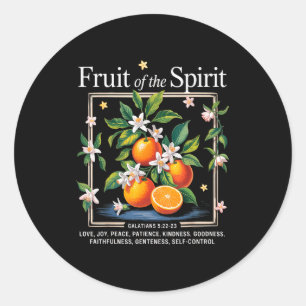 Adesivo Fruta Cristã Do Espírito Vintage Fruta Laranja