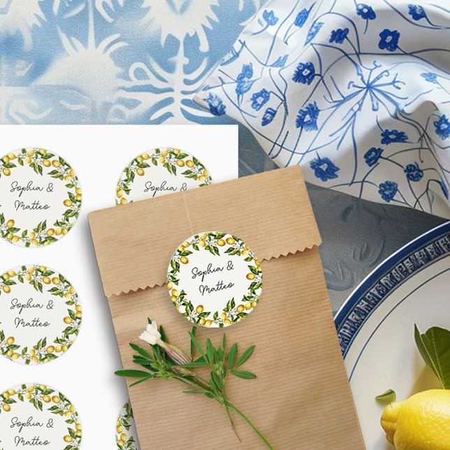 Adesivo Fruta de citrinos de Lemon Grove e ira de Flor (Wedding Stickers from the Lemon Grove Wedding Collection by Darling & May)