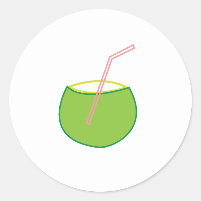 Adesivo Fruta De Coco De Água (Frente)