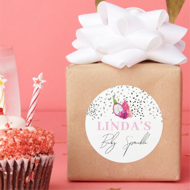 Adesivo Fruta de Dragão do Bebê Personalizado Pitaya (Festa)