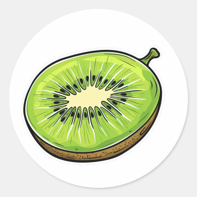 Adesivo Fruta de Kiwi giro - Fresca e divertida! (Frente)