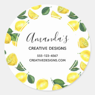 Adesivo Fruta de Lemons Amarelos - Padrão Comercial