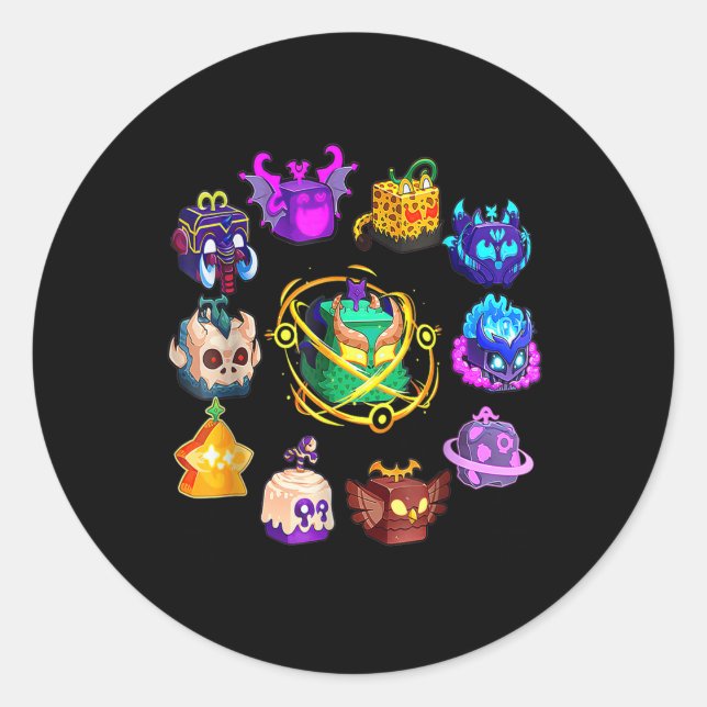 Adesivo Fruta De Sangue De Mitos Para O Aniversário (Frente)