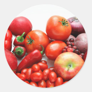 Adesivo Fruta e vegetais vermelhos