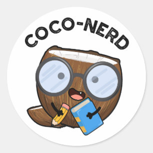 Adesivo Fruta Engraçado nerd Coquinho do Coco