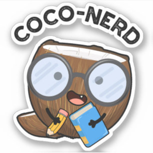 Adesivo Fruta Engraçado nerd Coquinho do Coco