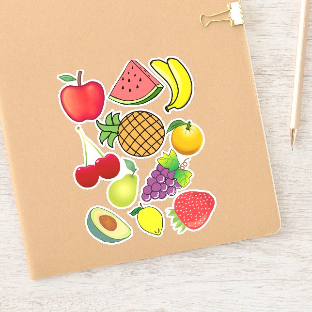 Adesivo Fruta fresca para o verão - Crianças bonitas (Notebook)