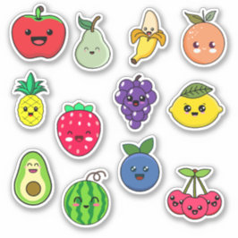 Adesivo Fruta Kawaii Bonita