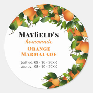 Adesivo Fruta laranja Rótulo do emperramento