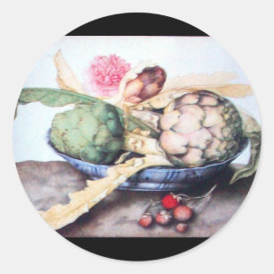 ADESIVO FRUTAS DA SEASON 4- ARTICHOKES, ROSA E STRAWBERRIE
