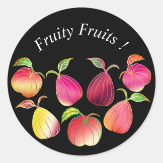 Adesivo Frutas de Frutas Coloridas Bonitas Personalizadas