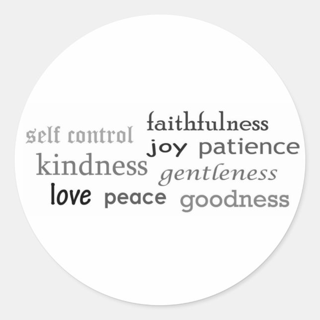 Adesivo Frutas do Espírito, Galatianos 5:22-23 (Frente)