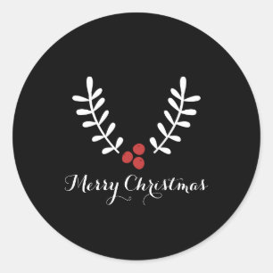 Adesivo Frutas Vermelhas & Folhas Brancas Natal Qualquer C