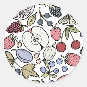 Adesivo Frutas vintage temáticas, vintage