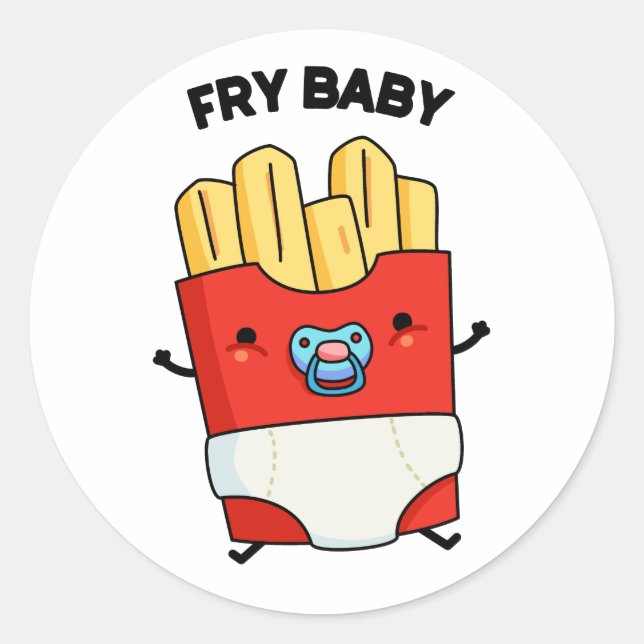 Adesivo Fry Baby Engraçado Fries Franceses (Frente)