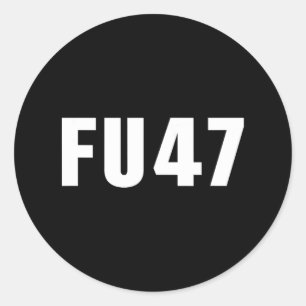 Adesivo Fu47 Funny Anti Trump 2024 Patriotic American Flag